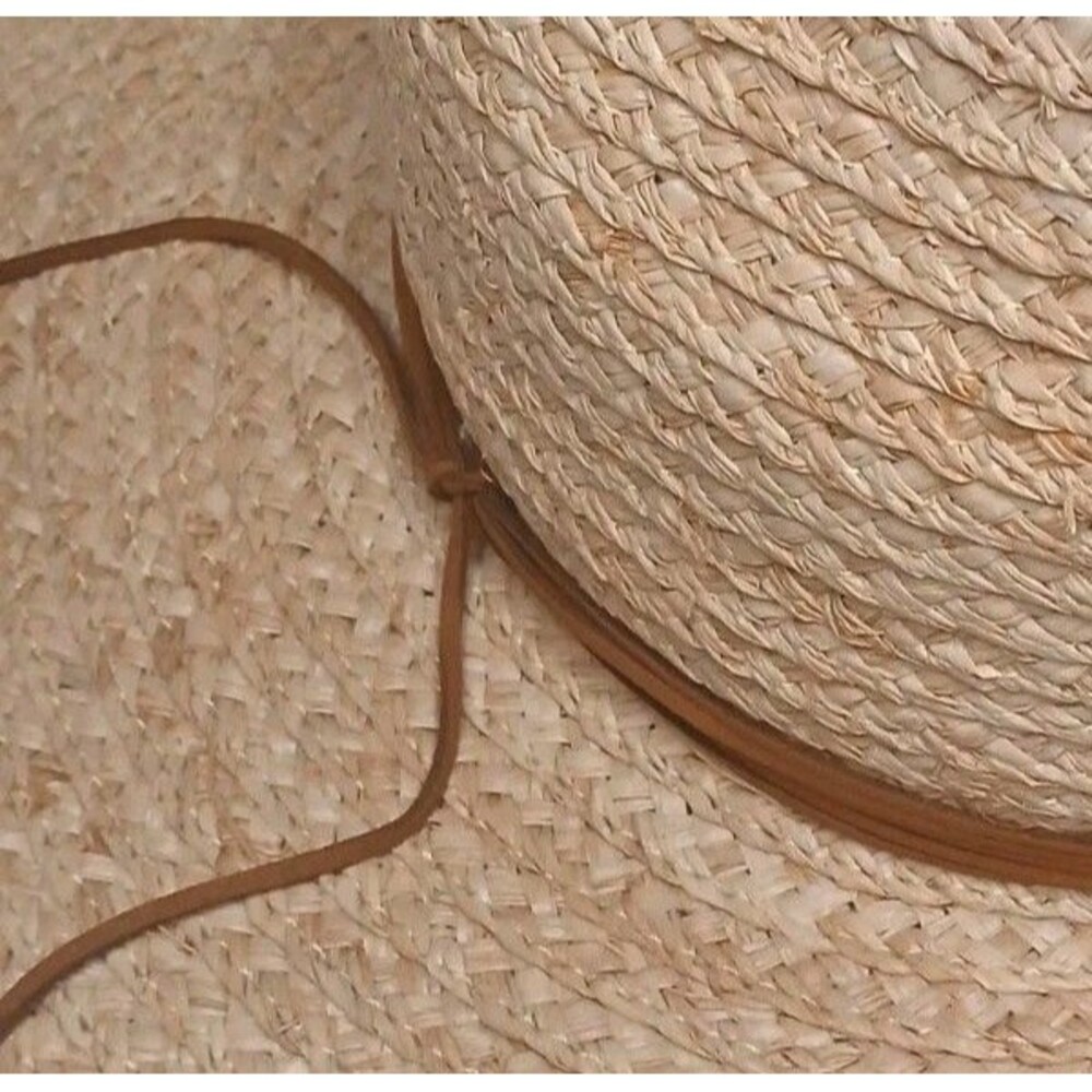 Hat Attack Raffia Continental Womens Hat SPF 50 Natural & Tobacco *NWT $172 - Picture 3 of 11